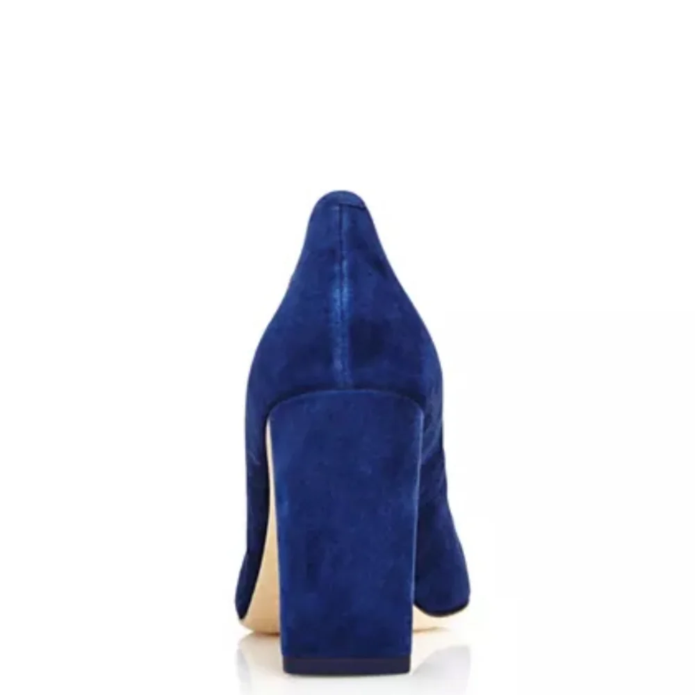 Tory Burch Elizabeth Suede High Block Heel Pumps Size 8.5